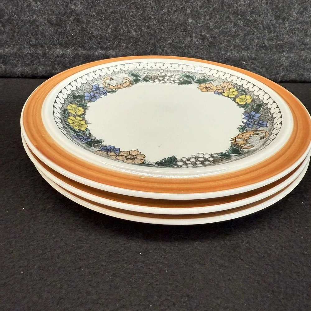 Vintage Goebel COUNTRY BURGUND‎ Individual Salad Plate West Germany 7 3/4